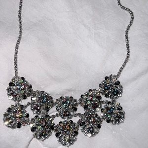 Rhine Stone and Silver Necklace